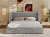 Polsterbett Bett mit Holzlattenrost Schlafzimmer Bett Doppelbett gepolstertes Kopfteil - EMORA CLASSIC - 200x200 cm - Hellgrau Velvet Bild 5