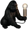Besondere LED Tischleuchte Affenlampe Gorilla Schwarz, Höhe 23cm Bild 2