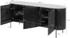 Sideboard Mango 180x40x76 schwarz lackiert / Marmor weiß BARCELONA #101 Bild 5