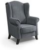 Beautysofa Ohrensessel Leonardo (mit Holzbeine, Wellenfedern) Bild 4