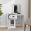 vidaXL Schminktisch mit Spiegel Weiß 90x50x132,5 cm Holzwerkstoff 816760 Bild 3