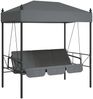 vidaXL Hollywoodschaukel mit Dach Dunkelgrau Stahl 4008901 Bild 2