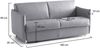 Dmora 2-Sitzer festes Sofa Varedo, Lineares Sofa für Wohnzimmer, gepolstert, abnehmbarer Bezug, 100 % Made in Italy-Qualität, 180x95 h90 cm, Grau Bild 3
