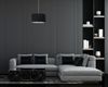 BPS Koncept 0E0-163-40 Hängeleuchte GLAMOUR Velourss strukturiert auf PVC-Basis schwarz, silber 1xE27 60W H:102 Ø40cm dimmbar Bild 2