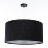 BPS Koncept 0E0-163-40 Hängeleuchte GLAMOUR Velourss strukturiert auf PVC-Basis schwarz, silber 1xE27 60W H:102 Ø40cm dimmbar Bild 4
