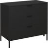 Kommode >Bonnie< in anthrazit matt lack - 81x80x45cm (BxHxT) Bild 3
