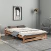 Holzbett 140x200 Massivholzbett Kiefer Natur Bettgestell Holzrahmen stabiles Bett Komforthöhe Schlafzimmer Gästebett Bild 5