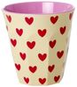 Rice Melamin Becher Darling Hearts Print Medium Melaminbecher Creme Herzenmuster Bild 3