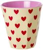 Rice Melamin Becher Darling Hearts Print Medium Melaminbecher Creme Herzenmuster Bild 4