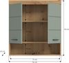 Xonox Scout Hängeschrank (B/H/T: 74x79x24 cm) in Salbei und Artisan Eiche Nachbildung Bild 4