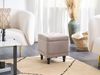 Pouf LORETTO Beige Samtstoff 37 cm 37 cm Bild 3