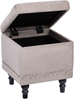 Pouf LORETTO Beige Samtstoff 37 cm 37 cm Bild 5