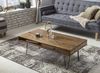 Couchtisch BAGLI Massiv-Holz Sheesham 110 cm breit Wohnzimmer-Tisch Design Metallbeine Landhaus-Stil Beistelltisch Bild 3