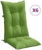 vidaXL Hochlehner-Auflagen 6 Stk. Melange Grün 120x50x7 cm Stoff 4002363 Bild 2