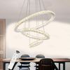 oyajia Deckenleuchte LED Kristall Deckenlampe Dimmbare, Moderne Pendelleuchte Oval Design, LED fest integriert, Warmweiß, Naturweiß, Kaltweiß, Höhenverstellbar Kronleuchter Lampe,für Wohnzimmer Schlafzimmer Hotel Bild 3