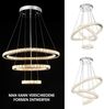 oyajia Deckenleuchte LED Kristall Deckenlampe Dimmbare, Moderne Pendelleuchte Oval Design, LED fest integriert, Warmweiß, Naturweiß, Kaltweiß, Höhenverstellbar Kronleuchter Lampe,für Wohnzimmer Schlafzimmer Hotel Bild 4