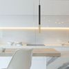 LED Pendelleuchte, Stahl, schwarz-gold, H 110 cm Bild 3