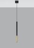 LED Pendelleuchte, Stahl, schwarz-gold, H 110 cm Bild 5