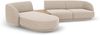 Micadoni Modulares Sofa Miley mit Recamiere 3-Sitzer Links Chenille Eden Beige Bild 3