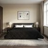 vidaXL Ganzjahresbettdecke Gepolstert Schwarz 220 x 260 cm 42026263 Bild 4