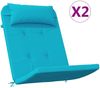 vidaXL Stuhlkissen Uni 2 pcs Türkis 58 x 77 x 4,5 cm Oxford-Stoff 361851 Bild 3