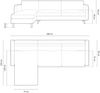 Micadoni Ecksofa Eden 4-Sitzer Links Strukturierter Stoff Beige Melange Bild 5