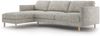 Micadoni Ecksofa Eden 4-Sitzer Links Strukturierter Stoff Beige Melange Bild 2