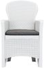 vidaXL Gartenstühle 2 Stk. mit Kissen Weiß Kunststoff Rattan-Optik 45598 Bild 4
