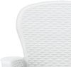 vidaXL Gartenstühle 2 Stk. mit Kissen Weiß Kunststoff Rattan-Optik 45598 Bild 5