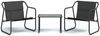 vidaXL 3-tlg. Garten-Lounge-Set mit Kissen Anthrazit Stahl 364107 Bild 2