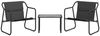 vidaXL 3-tlg. Garten-Lounge-Set mit Kissen Anthrazit Stahl 364107 Bild 3