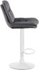 Barhocker MITUN - Samt Dunkelgrau 46x54x94 cm Weiß | Barstuhl Höhenverstellbar Mit Lehne Drehbar Tresenhocker Tresenstuhl Kneipenhocker Kneipenstuhl Bild 5