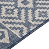 vidaXL Outdoor-Teppich Flachgewebe 100x200 cm Blau Gestreift 340836 Bild 3
