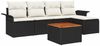 vidaXL Gartensofa-set mit Kissen 6 pcs Schwarz Poly-Rattan 3347313 Bild 2