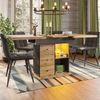 Esstisch Teleskoptisch(110-140×80cm), klappbarer Küchentisch für 4-6 Personen, Ausziehbarer Esstisch ,platzsparender Küchentisch,für Küche und Wohnzimmer,Tisch mit LED-Beleuchtung Bild 3
