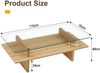 Couchtisch mit 2 Ebenen, gehärtetes Glas und MDF in natürlicher Holzoptik,40x115x55 cm Bild 5