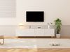 TV-Schrank 180 x 40 x 45 cm in Weiß, aus Spanplatte, mit 4 Türen in Wolkenform Bild 3