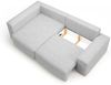 Ecksofa Schlafsofa Sofa ARONA in Stoff Centaur Dunkelgrau Ottomane Links Bild 2