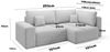 Ecksofa Schlafsofa Sofa ARONA in Stoff Centaur Dunkelgrau Ottomane Links Bild 5