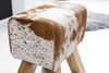 Kadima Design Ziegenfell-Sitzhocker, Moderner Landhausstil, Haarleder - Komfortabel & Stilvoll. Braun, Material: Tierfell, 40x30x47 cm Bild 5