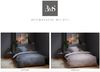 Mako Satin Wende Bettwäsche Porto Karo anthrazit 155x220 + 80x80 Bild 2