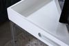 Lounge 3er Couchtisch-Set MENTO weiss abnehmbare Tabletts 75cm Chrom Beistelltische Bild 5