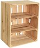 CHICCIE Holzkiste Noa Natur - 2x kurzes Regal geflammt Obstkiste Bild 5