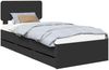 vidaXL Bettrahmen mit Schubladen Schwarz 75 x 190 cm Holzwerkstoff 3412235 Bild 2