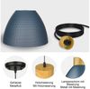 Ophy Pendelleuchte Höhenverstellbare LED Deckenleuchte (bis 165 cm) in Holzoptik, dimmbar, inkl. Montagezubehör – für Wohnzimmer, Schlafzimmer & Flur Bild 4
