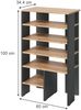 Schuhschrank Marlon Anthrazit/Goldkraft Eiche 60 x 100 cm mit 5 Fächern Vicco Bild 2