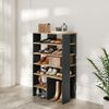 Schuhschrank Marlon Anthrazit/Goldkraft Eiche 60 x 100 cm mit 5 Fächern Vicco Bild 3