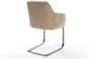 Freischwinger Greg-Flex Mikrofaser Beige Vintage Freischwinger flach Graphit Taschenfederkern Bild 5
