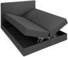 AX LIVING Grau Bett Sevdayla Boxspringbett mit Bettkasten 180x200 cm Bild 3