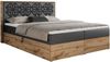 Boxspringbett mit Kopfteil und Topper, Polsterbett - NESSI - 120 x 200 cm - Dunkelgrau Kunstleder - H4 - Topper Visco Bild 4